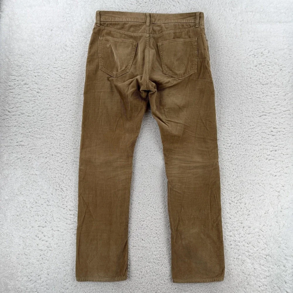 Banana Republic Corduroy Pants Mens 33x32 Beige Regular Fit Casual VS 5 Pkt Y2K